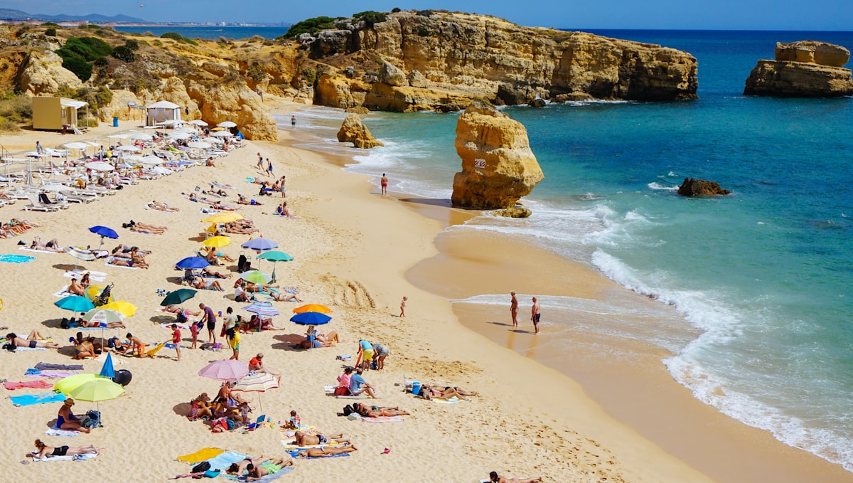 Beach cove with cliffs